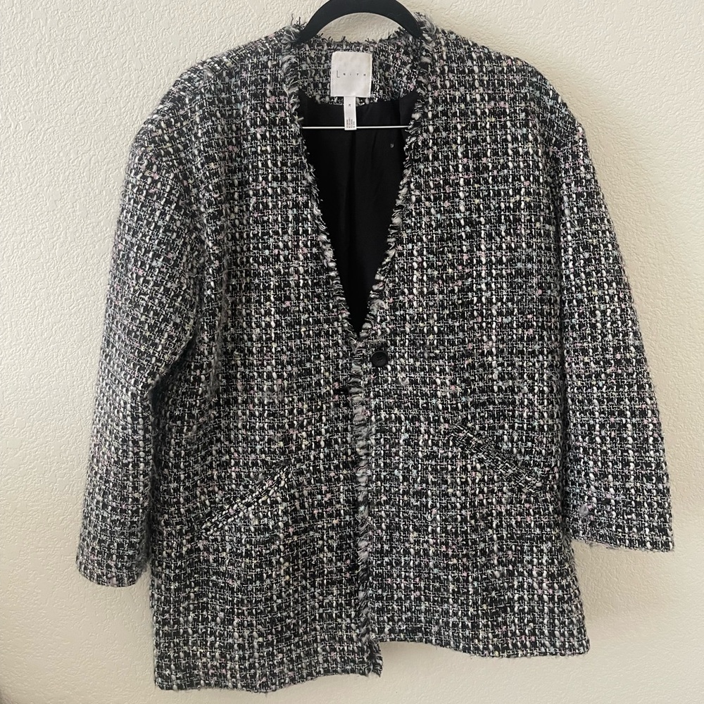 Leith Tweed Oversized Blazer Jacket